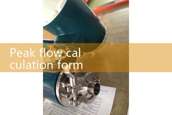 Calculation formula for peak flow rate